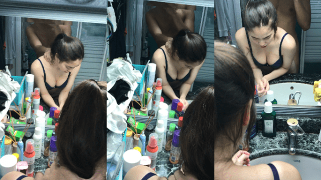 Doggy em trước gương trong nhà vệ sinh - rwbxzqoo.co.uk